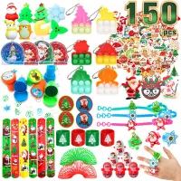 150 ks fidget pre vianočné pančuchy, piñatas, narodeninové tašky - Party darčeky pre deti a dospelých, zmyslové hračky, ceny za triedu, pokladnica - Pre dievčatá a chlapcov