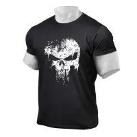 Stylish men's Harley shirt with skull print - more colours