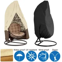 Hinged rocking chair cover Waterproof rattan egg Seat protects garden Outdoor