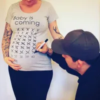 Women's Pregnancy T-shirt Baby is Coming