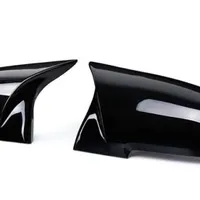 Black rear view mirror cover for BMW - 2pcs