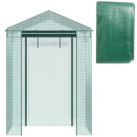 1 Packing, Spare Cover for greenhouse Walk-in, Waterproof Cover for PE With Rolling Zip Door, UV-resistant Protective Cover for Small Warm greenhouse No Holder 56.2x28.7x76.8 Inches