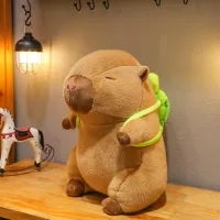 Rozkošná plyšová hračka capybara capibara anime plyšové hračky s kapustou batoh