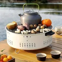1pc Přenosný miniaturní dóza na čaj - Multifunkční gril stojan na vařič Domácí Venkovní pec