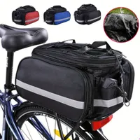 Rear bicycle bag 27L with waterproof cover - Simple mounting, spacious volume, protection against rain