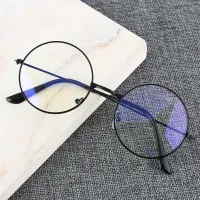 Nowoczesne okrągłe okulary dla kobiet przeciwko niebieskiemu światłu