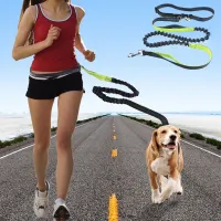 Reflective multifunctional running leash for dogs