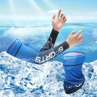 Ice silk sleeves for protection of hands and arms from the sun