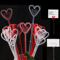 80 pcs of plastic heart holders for flower messages