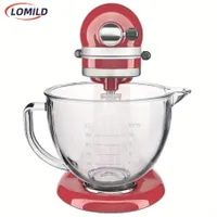 Bol de amestecare din sticlă, 5 QT pentru mixerele de bucătărie KitchenAid de 4,5 și 5 qt cu cap rabatabil