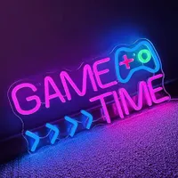 Neon LED Schriftzug "Game Time" für die Wand - Für Gaming-Zone und Partys