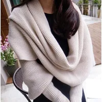 Knitted scarf with sleeves - 5 colours
