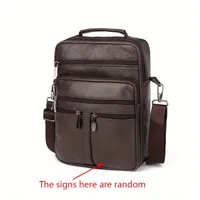 Mužská prostorná taška z pravé kůže z lícové vrstvy - ruční, messenger, s více zipy, na rameno a do ruky, ideální pro podnikání