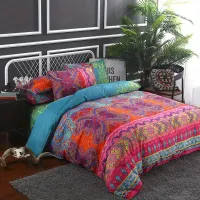 Modern boho sheets with pattern and matching pillowcases - a cozy sleep in God style