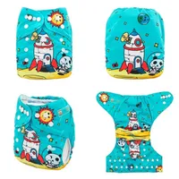 Printed diaper swimsuit for babies A2451