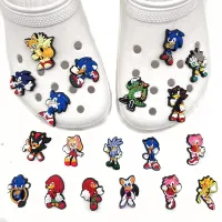 Children's rubber accessories for perforated foam shoes in the design of the Sonic hedgehog