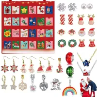 Vianočný adventný kalendár s tematickými vianočnými šperkami