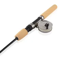 Fishing rod with wooden handle