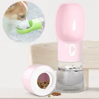 Portable water bottle and pellets for pets