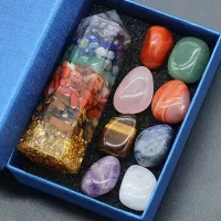 7pcs Set of natural crystals - Stones 7 chaker, yoga balance, decoration of minerals and crystal