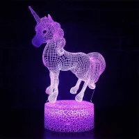 Creative 3D lamp in the shape of a unicorn