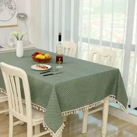 Tablecloth for dining table with fringe