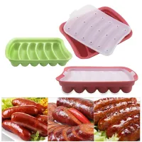 Practical silicone form for the production of domestic sausages