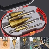 6 part set of static titanium drills for drilling and rotating metal