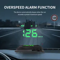 Head-up display H1 with windshield projector, digital tachometer, warning of speed crossing, automatic compass and navigation for all cars