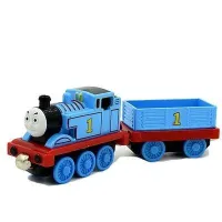 Popular toy with the motif of Thomas the Tank Engine including the trolley