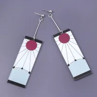 Trendy acrylic earrings - Hanafuda