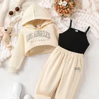 Fashion set for young girls with print letters