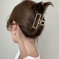 Minimalist geometric gold hair clip