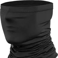 Maska na krk Fg01 Elastická pokrývka hlavy pro cyklistiku Běh Venkovní aktivity - bez sametové podšívky (černá) (1ks)