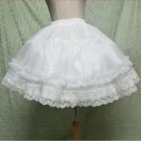 Puffy 4 Layered White Lace Lace Pettiskirt