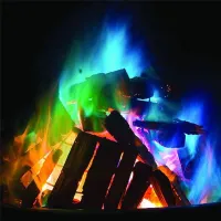 Colourful magic fire