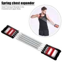 Arm Expander Hand Gripper Arm Pull Bar 2 in 1 Home Fitness Equipment Muscle Training Weight Exerciser with 5 springs