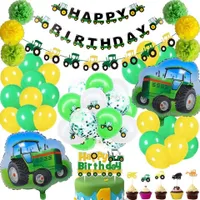 Decorațiuni pentru petrecerea copiilor - set Tractor