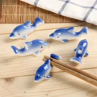 Porcelain dolphin chopsticks pedestal