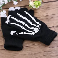 Mănuși de iarnă pentru bărbați cu imprimeu de schelet