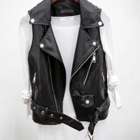 Spring leather vest with silver accessories