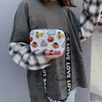 Aranyos divatos hölgy mini pénztárca Elmo nyomtatás