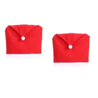 Christmas cover on chair hat 2 pcs