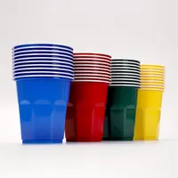 Set 100 bucăți x 200ml Pahare de unică folosință, Pahare de plastic PP, Pahare călătorie colorate pentru copii, Pahare ping-pong, Jucării, Decorațiuni pentru petrecere