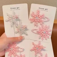 Charming hair clips with snowflake for small princesses - set of 8 pieces