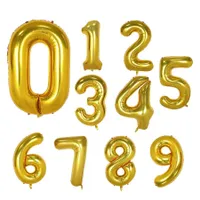 Golden Inflatable Birthday Numbers