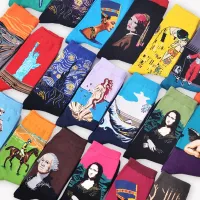 Vtipné ponožky s potiskem uměleckých děl