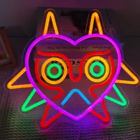 1ks Majora's Mask LED Sign LoZ Neonový Nápis, Pro Dekorace Na Stěnu Pokoje, Dárky Pro Hráče Dekorace Herního Pokoje Maska ​​Zelda, Neonové LED Světlo Pro Fanoušky Zeldy