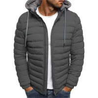 Veste sportive matelassée avec capuche pour hommes