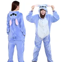 Salopetă din pluș Stitch - Costum Stitch, costum de Halloween, cosplay Stitch, pijama salopetă, costum pentru carnaval